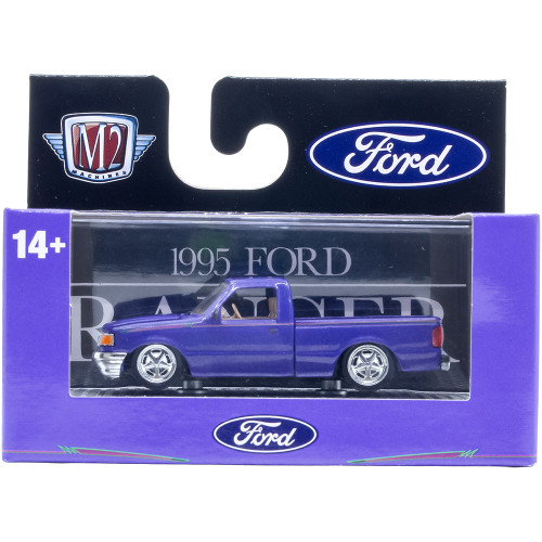 1995 Ford Ranger XLT - Blue 1:64 Scale Diecast Metal by M2 Machines Alt Image 2