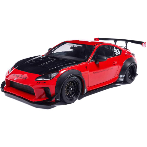 2024 Toyota GR86 Liberty Walk Body Kit - Red 1:18 Scale Diecast Model Car by Solido Main Image