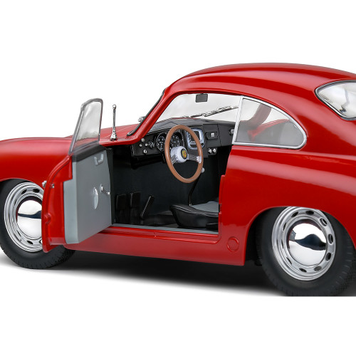 1953 Porsche 356 Pre-A - Red 1:18 Scale Diecast Model Car by Solido Alt Image 8