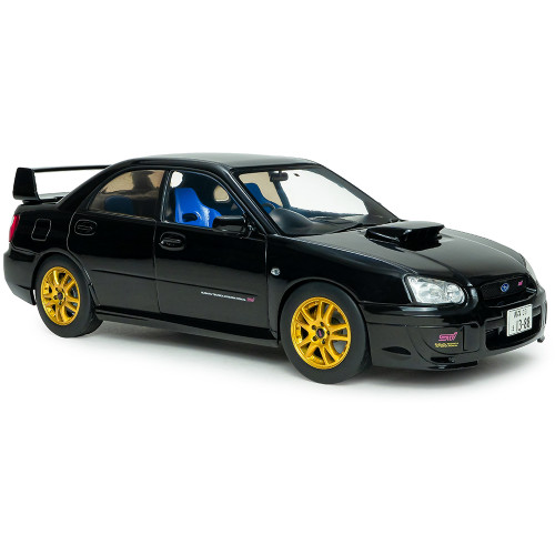 2004 Subaru Impreza WRX STi Java Black Pearl 1:18 Scale Diecast Metal by Solido Alt Image 4