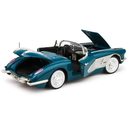 1958 Corvette - Turquoise 1:18 Scale Diecast Model by Motormax Alt Image 1