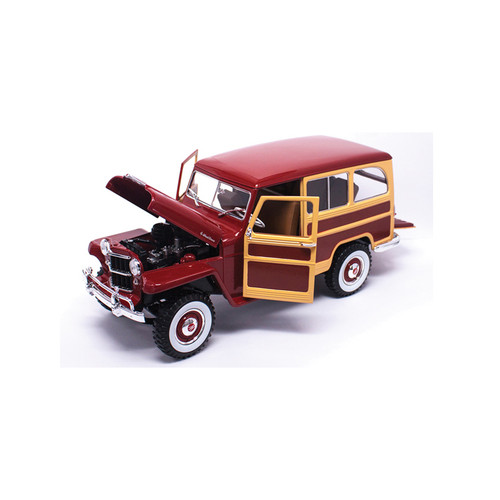 1955 Willys Jeep 4x4 Wagon - red woody Alt Image 2