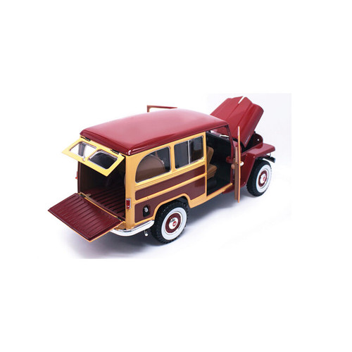 1955 Willys Jeep 4x4 Wagon - red woody Alt Image 4