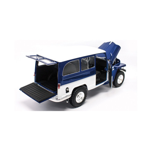 1955 Willys Jeep 4x4 Utility Wagon - blue Alt Image 4