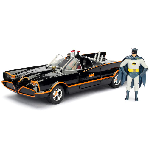 1966 Build & Collect Batmobile with Batman & Robin 1:24 Scale Diecast Model by Jada Toys Main Image
