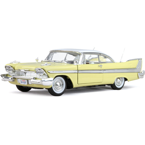 1958 Plymouth Anniversary Fury - yellow 1:18 Scale Diecast Model by Motormax Alt Image 1