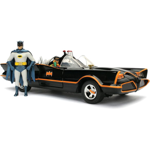 1966 Batmobile & Figures 1:24 Scale Diecast Model by Jada Toys Alt Image 1