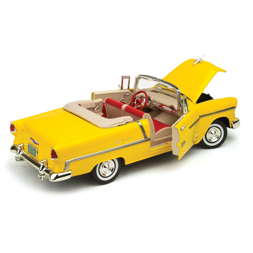 1955 Chevy Bel Air Top Up Convertible 1:18 Scale Diecast Model by Motormax Alt Image 1
