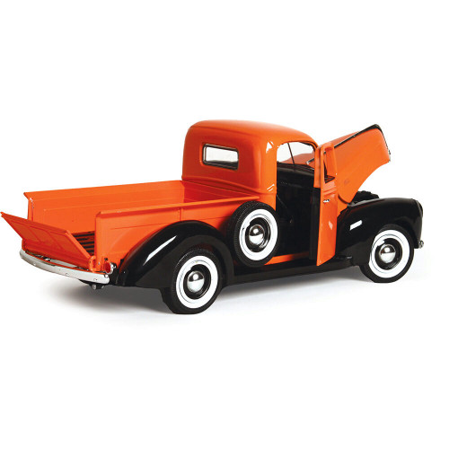1940 Ford Pickup - Orange & Black 1:18 Scale Diecast Model by Motormax Alt Image 1