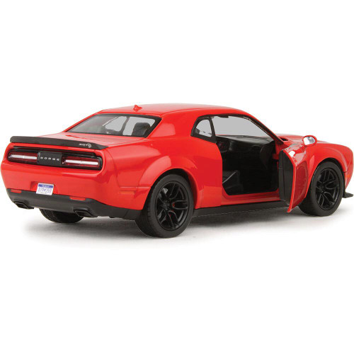 2018 Dodge Challenger Hellcat Widebody - red 1:24 Scale Diecast Model by Motormax Alt Image 1