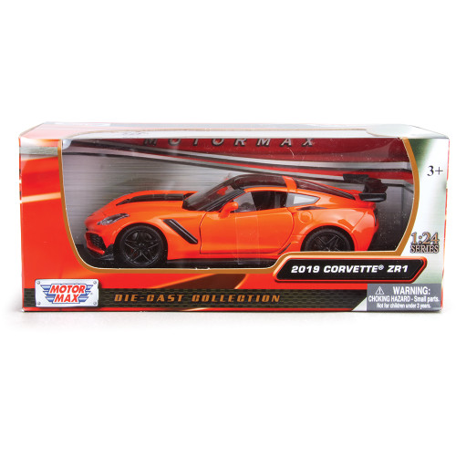 2019 Corvette ZR1 Track Pack - Sebring Orange 1:24 Scale Diecast Model Car by Motormax Alt Image 4