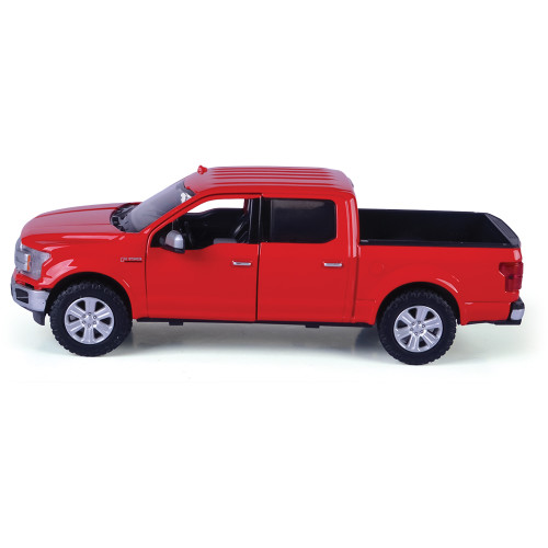 2019 Ford F-150 Lariat Crew Cab - Red 1:27 Scale Diecast Model Truck by Motormax Alt Image 2