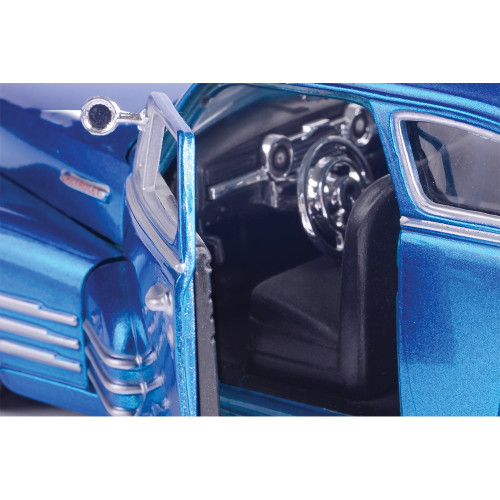 1948 Chevy Aerosedan Fleetline - Metallic Blue 1:24 Scale Diecast Model Car by Motormax Alt Image 4