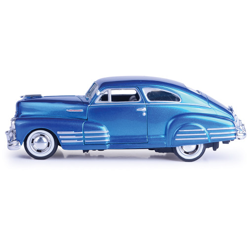 1948 Chevy Aerosedan Fleetline - Metallic Blue 1:24 Scale Diecast Model Car by Motormax Alt Image 2
