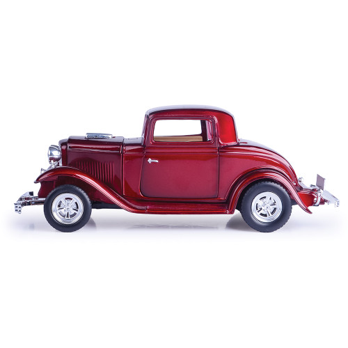1932 Ford Coupe - Metallic Red 1:24 Scale Diecast Model Car by Motormax Alt Image 2