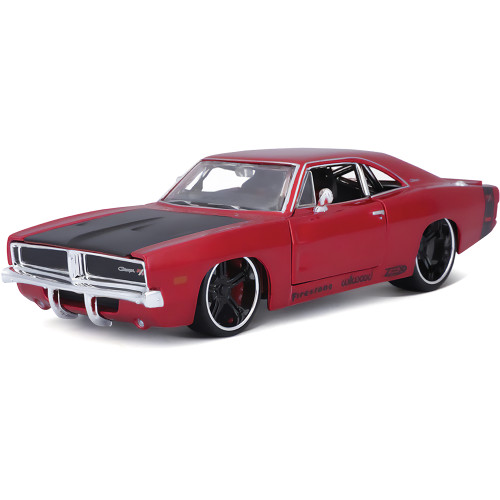 1969 Dodge Charger R/T - Red 1:24 Scale Diecast Model Car by Maisto Main Image