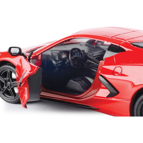 2020 Corvette Stingray C8 - Torch Red 1:24 Scale Diecast Model Car by Motormax Alt Image 2