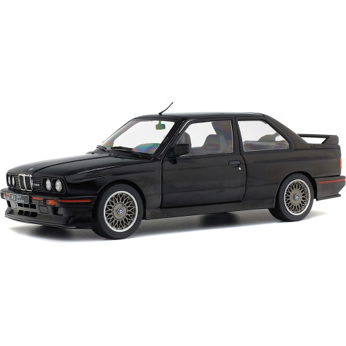 1990 BMW E30 M3 Sport EVO - Glanzschwarz 1:18 Scale Diecast Model Car by Solido Main Image