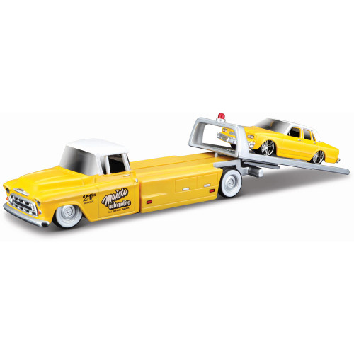 Maisto 1957 Chevy Fleetside & モンテカルロ Amazon.com: 1957 Chevy 3100 Stepside Pickup Truck Lowrider