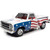 1980 Dodge Stepside Patriotic Pickup - Red White & Blue 1:18 Scale Diecast Model by Auto World Main Image