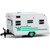 1965 Winnebago Travel Trailer 216 - White with Green Stripe 1:64 Scale Diecast Model by Greenlight Main Image