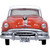 1954 Pontiac Chieftain 4-Door Sedan - Coral Red / Winter White 1:87 Scale Diecast Model by Oxford Diecast Alt Image 2