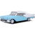 1957 Oldsmobile 88 Convertible - Banff Blue / Alcan White (Closed) 1:87 Scale Diecast Model by Oxford Diecast Main Image
