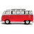 1962 Volkswagen T1 Samba - Red/White 1:18 Scale Diecast Model Car by Solido Alt Image 7
