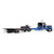 Peterbilt Model 389 48 Flat Top Sleeper & Landoll 440B-50CA Traveling Axle Trailer - Blue/Black 1:64 Scale Diecast Model Truck by Diecast Promotions Alt Image 1