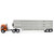 Western Distributors Peterbilt Model 351 with 63 Flat Top Sleeper & 40' Vintage Trailer with Reefer 1:64 Scale Diecast Model Truck by Diecast Promotions Alt Image 2