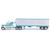 1978 Ford LTL-9000 - Caribbean Turquoise & White with Vintage Trailer 1:64 Scale Diecast Model Truck by IXO Models Alt Image 4