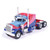 1973 Peterbilt 359 - Blue And Pink 1:64 Scale Diecast Model Truck by IXO Models Main Image