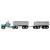 Kenworth W900A Day Cab & 22' Dual End Dump Trailers 1:64 Scale Diecast Model Truck by Diecast Promotions Alt Image 3