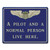 Pilot and Normal Person Metal Sign Main Image