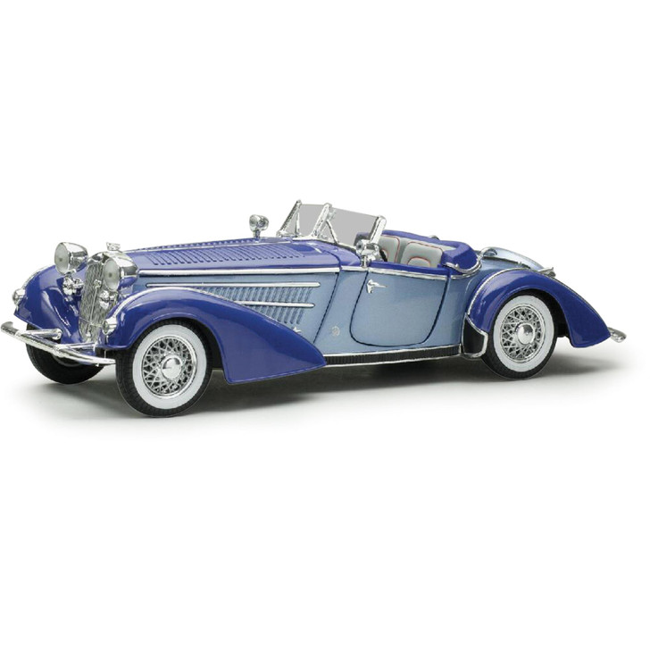 1939 Horch 855 Roadster - Blue 1:18 Scale Diecast Replica Model by Sunstar