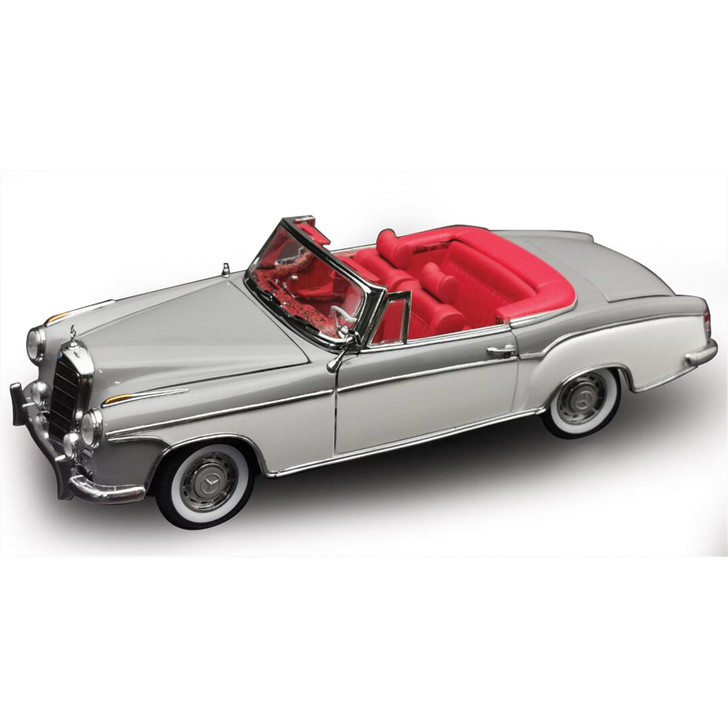 1958 MERCEDES-BENZ 220SE OPEN CONVERTIBLE - Gray / White 1:18 Scale Diecast  Replica Model by Sunstar