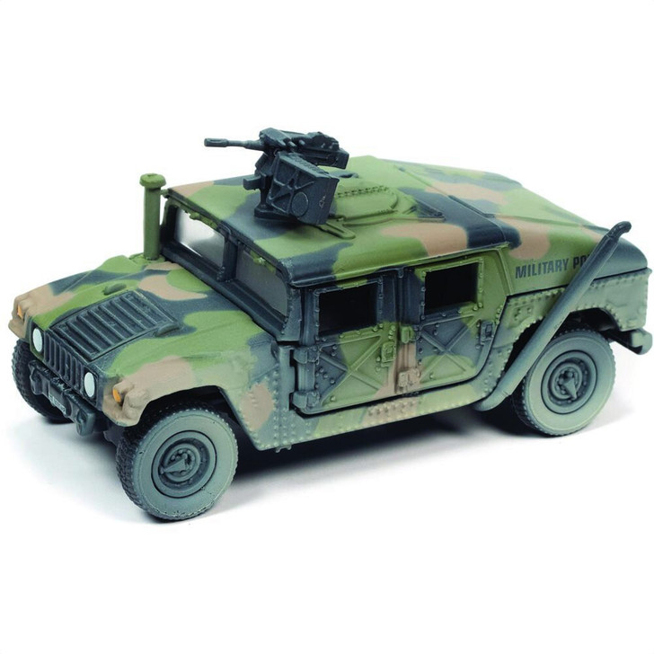 M1025 HMMWV Armament Carrier HUMVEE 4-CT Armored Fastback - Battle Worn  1:64 Scale Diecast Replica Model by Johnny Lightning