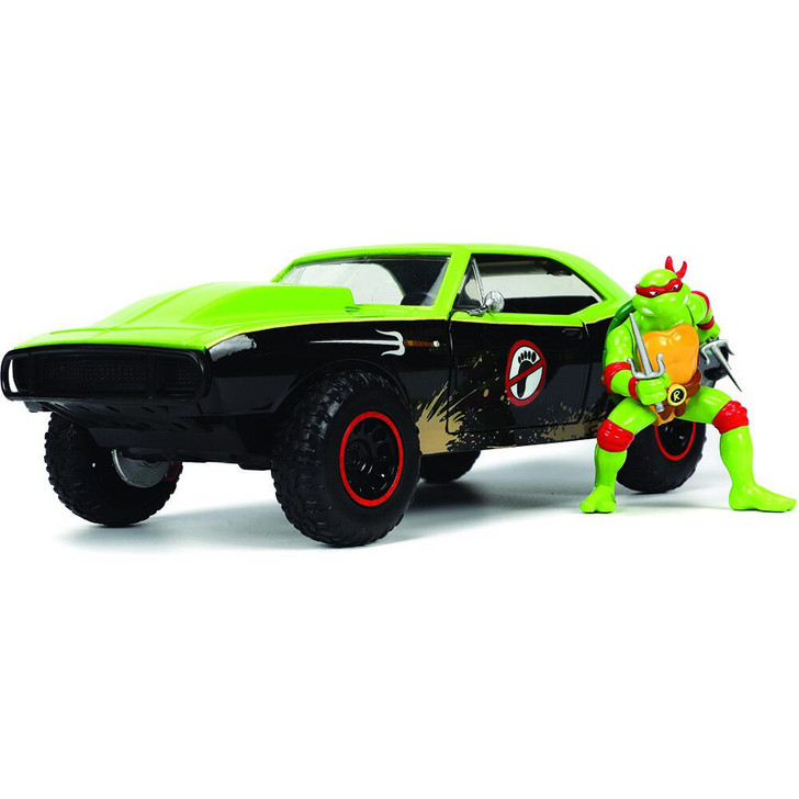 1967 Chevrolet Teenage Mutant Ninja Turtles Camaro with Raphael Figure 1:24  Scale Diecast Model Car by Jada Toys