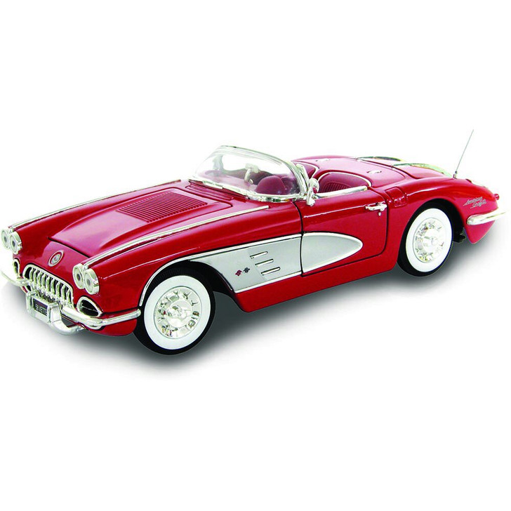 1958 Corvette - Red 1:18 Scale Diecast Model by Motormax