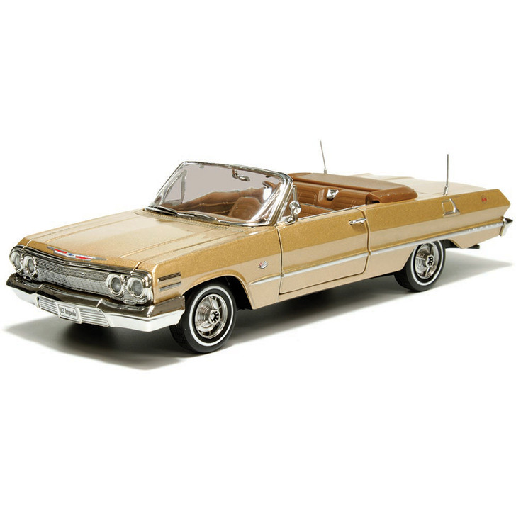 1963 Chevrolet Impala SS Convertible Gold Diecast Model Car | Welly