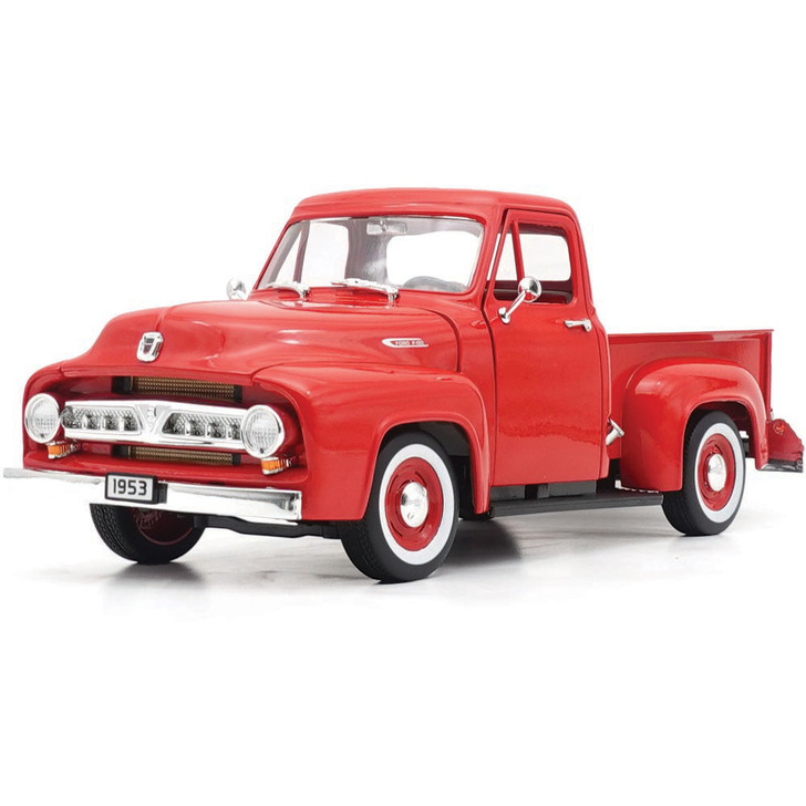 1953 Ford F-100 Pick UP - Red 1:18 Scale Diecast Model Truck by Road  Signature