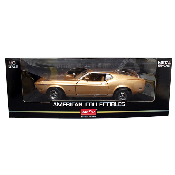 SunStar 1/18 1971 Ford Mustang Sportsroof Brown 1:18 Scale Diecast Model by  SunStar