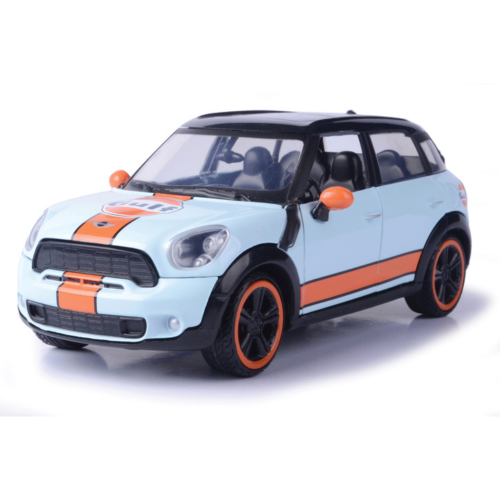 MINI Cooper S Countryman with Gulf Livery 1:24 Scale Diecast Model Car by  Motormax