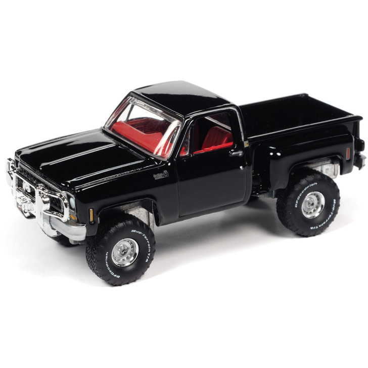 1980 Chevy Custom Deluxe 10 Stepside Pickup - Black 1:64 Scale Diecast  Model Truck by Auto World