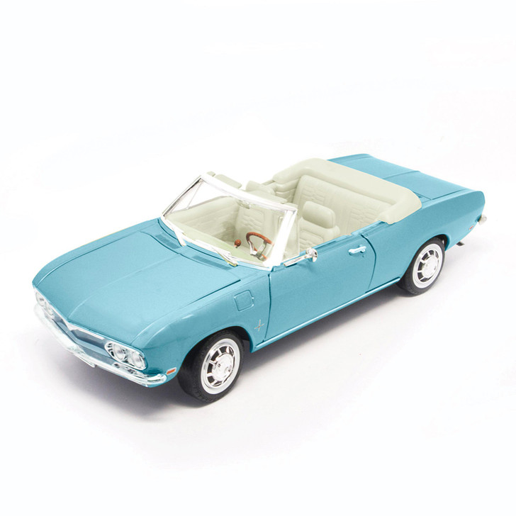 1969 Corvair Monza Convertible - Light Blue 1:18 Scale Diecast Replica Model by Road Signature