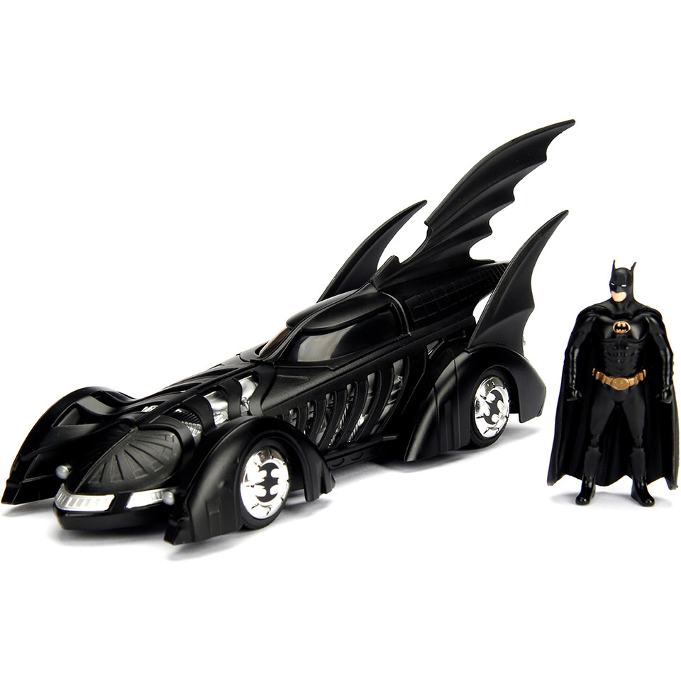 1995 Batman Forever Batmobile w/BATMAN 1:24 Scale Diecast Model Car by Jada Toys Main Image