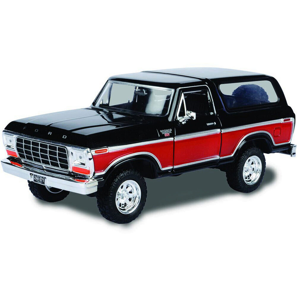 1978 Ford Bronco - Hard Top - Black & Red w/spare tire Main Image
