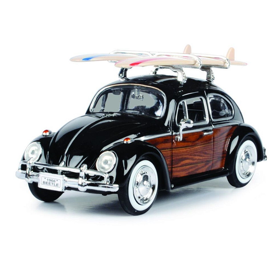 Volkswagen Beetle with Surfboard - Black Main Image