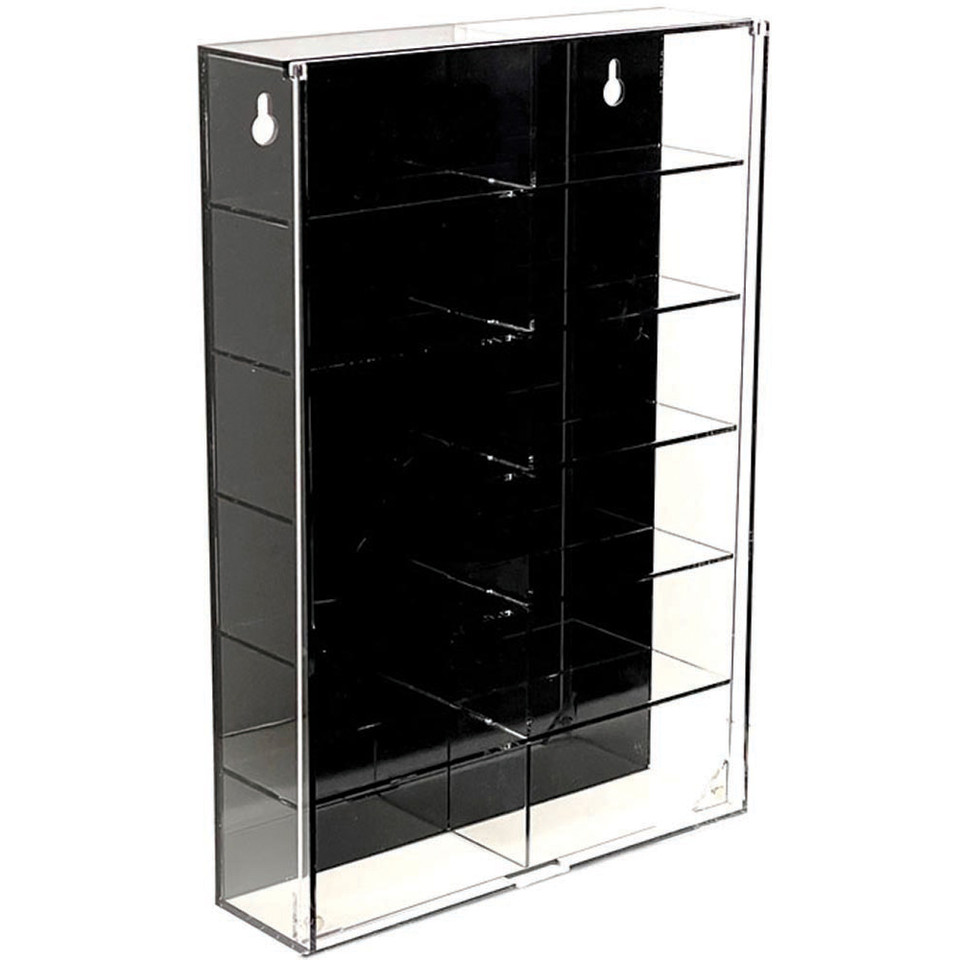1:64 Scale 12 Car Acrylic Display Case - Black Back Main Image
