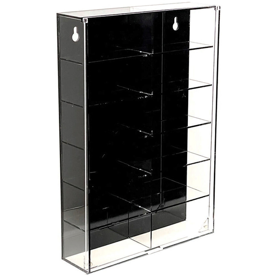 1:64 Scale 12 Car Acrylic Display Case - Black Back Main Image
